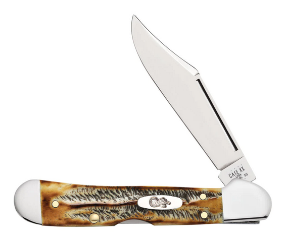 Case Mini CopperLock Folding Knife, Stainless, BoneStag, 65327