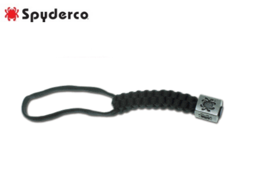 Spyderco Bead 1 Square Pewter w/Paracord Lanyard, CBead1LY