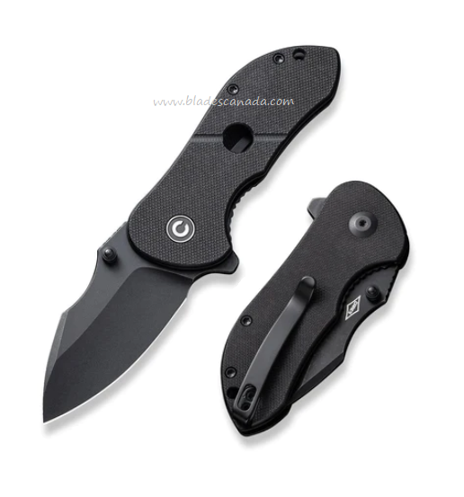 CIVIVI Gordo Flipper Folding Knife, D2 Black, G10 Black, C22018C-1