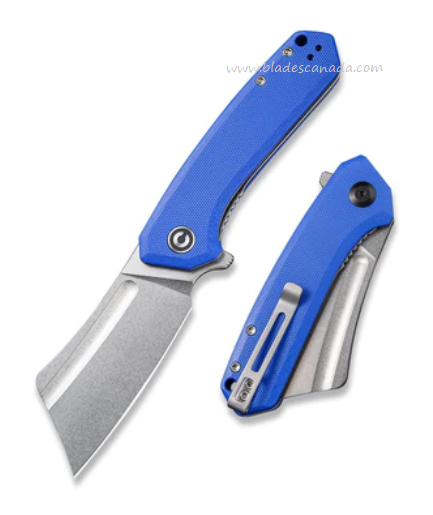 CIVIVI Mini Bullmastiff Flipper Folding Knife, G10 Blue, 2004B