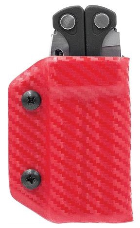 Clip & Carry Leatherman Charge Sheath, Red Kydex Sheath, CLP055