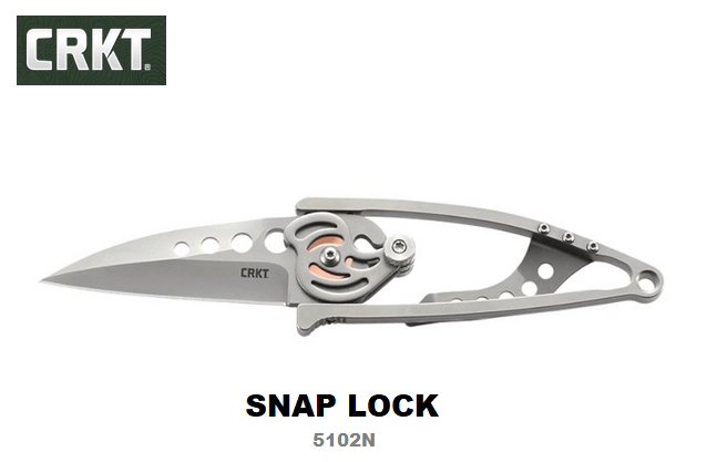 CRKT Snap-Lock Generation II Folding Knife, 420J2 Plain Edge, CRKT5102N