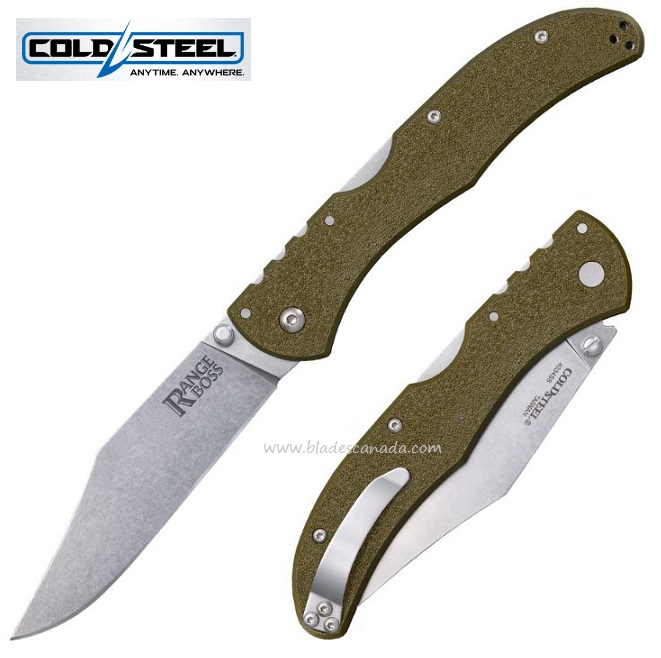 Cold Steel Range Boss Folding Knife, OD Green Handle, 20KR7
