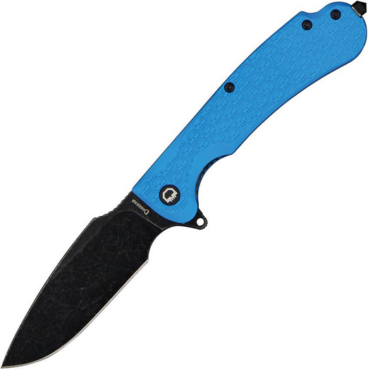 Daggerr Knives Fielder Flipper Folding Knife, Black SW Blade, FRN Blue, DGRFDFBLBW
