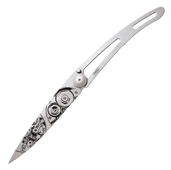 Deejo Tattoo 37g Watchmaker Folding Knife, Stainless Blade, DEE1AK010