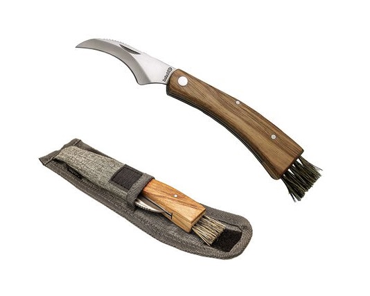 Baladeo Mushroom Knife, Stainless, Zebra Wood, ECO029
