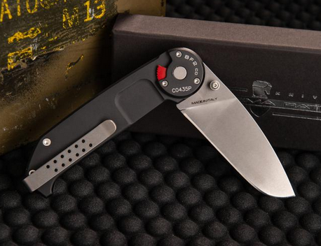 Extrema Ratio BF2 CD Folding Knife, N690 Stonewash, Aluminum Black