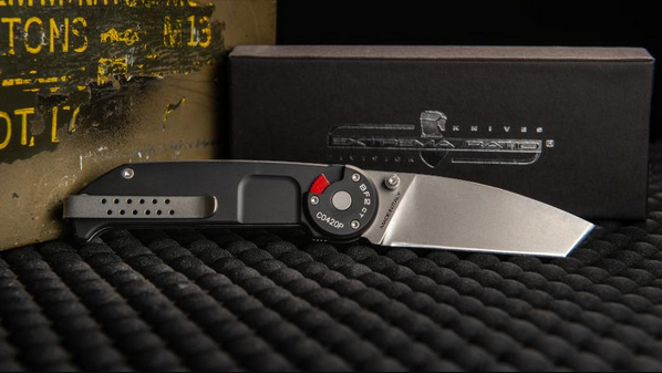 Extrema Ratio BF2 CT Folding Knife, N690 Stonewash, Aluminum Black