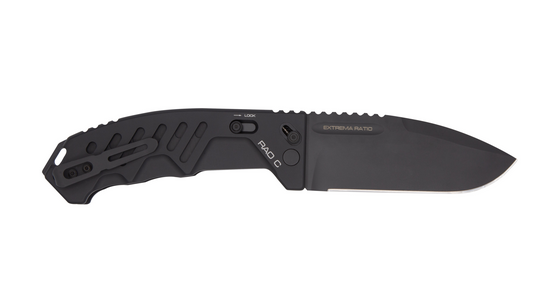 Extrema Ratio RAO C Folding Knife, N690 Black, Aluminum Black