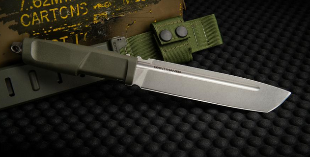 Extrema Ratio Giant Mamba Fixed Blade Knife, N690 SW, Ranger Green Handle