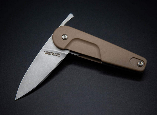 Extrema Ratio BD0 R Flipper Folding Knife, N690 Stonewash, Nylon Desert Handle