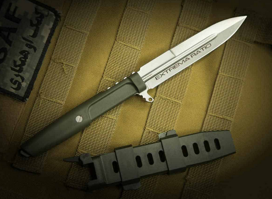 Extrema Ratio Requiem Fixed Blade Knife, N690 SW, Ranger Green Handle