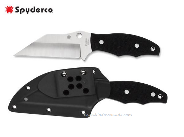 Spyderco Ronin Fixed Blade Knife, CTS BD1N Wharncliffe Blade, G10 Black, FB09GP2