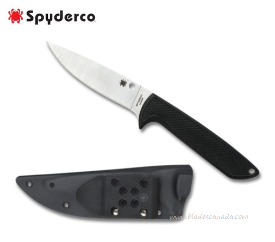 Spyderco WaterWay Fixed Blade Knife, Full-Flat LC200N Blade, G10 Black, FB43GP