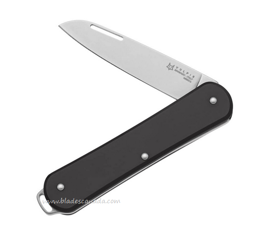Fox Italy Vulpis Slipjoint Folding Knife, N690, Aluminum Black, VP130BK