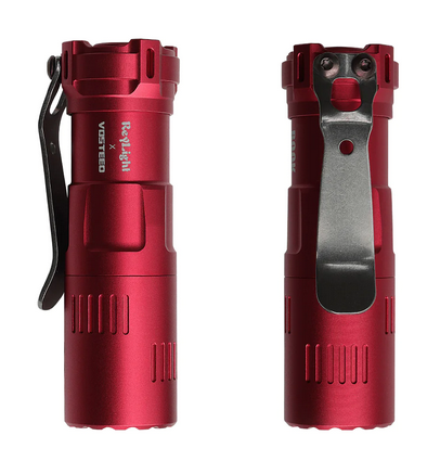 Vosteed Rook Flashlight, Red, Nichia - 1800 lumens, FRK3NIA05