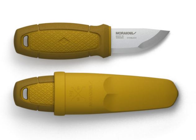 Morakniv Eldris Mini Fixed Knife, Stainless, Yellow, 12650