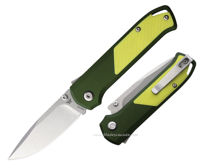 Flytanium Arcade Shark-Lock Knife, S35VN SW, Aluminum Green/G10 Yellow, FLY1253