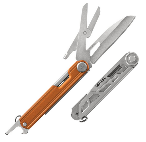 Gerber Armbar Slim Cut Folding Knife Multitool, Aluminum Orange, G1724