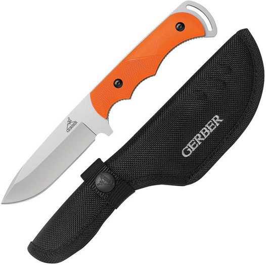 Gerber Freeman Guide Fixed Blade Knife, Bead Blast Blade, Orange Handle, G3584