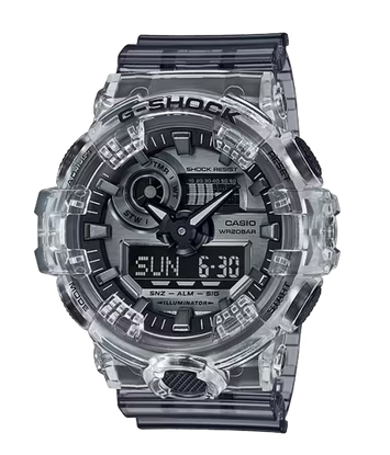 G-Shock GA700SK-1A Analog Digital Watch, Semi-Transparent