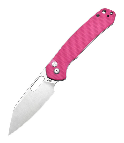 CJRB Pyrite Button Lock Folding Knife, AR-RPM9 SW Wharncliffe, G10 Pink, J1925A-PNK