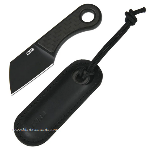 CJRB Chip Fixed Blade Knife, AR-RPM9 Black 1.23", G10/Carbon Fiber, J1939-BCF