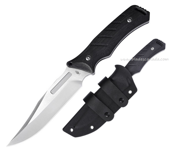 Kizer Sou'wes' Fixed Blade Knife, D2 Satin, G10 Black, Kydex Sheath, 1053A1