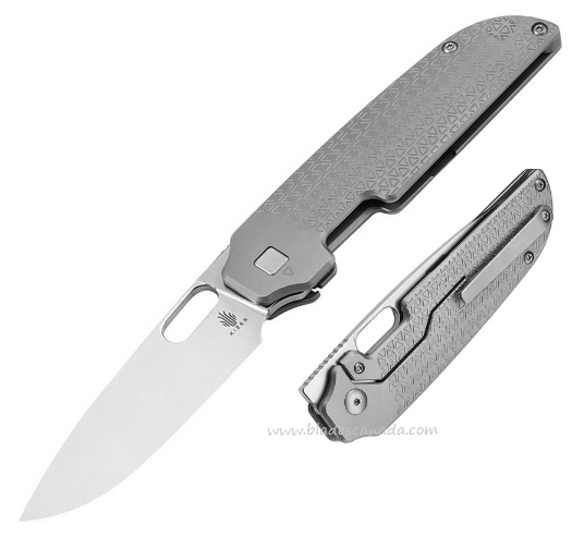 Kizer Varatas Framelock Folding Knife, S35VN SW, Textured Titanium, KI3637A1