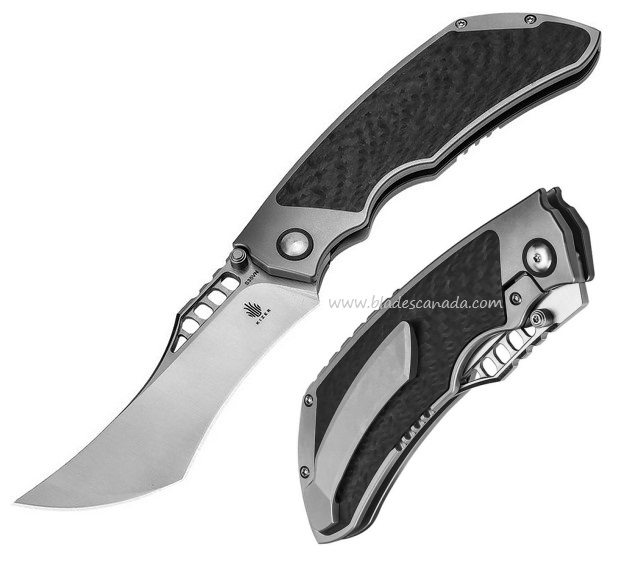 Kizer Huntsmen Framelock Flipper Folding Knife, S35VN, Ti/CF Handle, KI4642A1