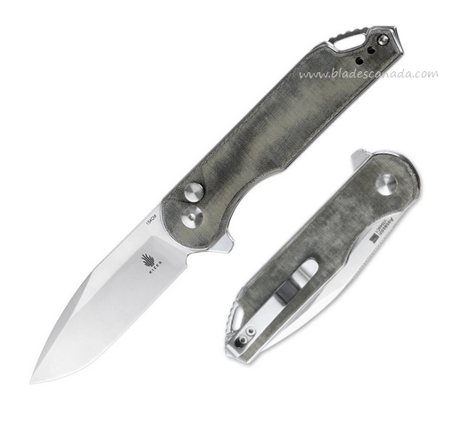 Kizer Assassin Button Lock Flipper Folding Knife, 154CM, Titanium, V3549C1