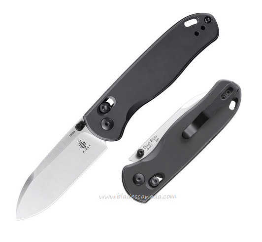 Kizer Drop Bear Axis Folding Knife, 154CM Satin, Aluminum Grey, V3619C1