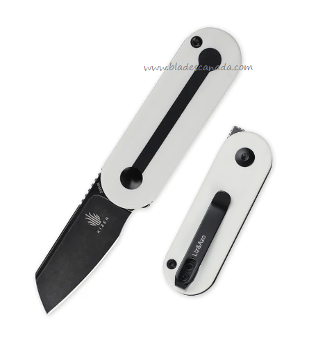 Kizer Azo/Liz Mini Bay Slipjoint Folding Knife, S35VN Black, G10 White/Black, 2583A1