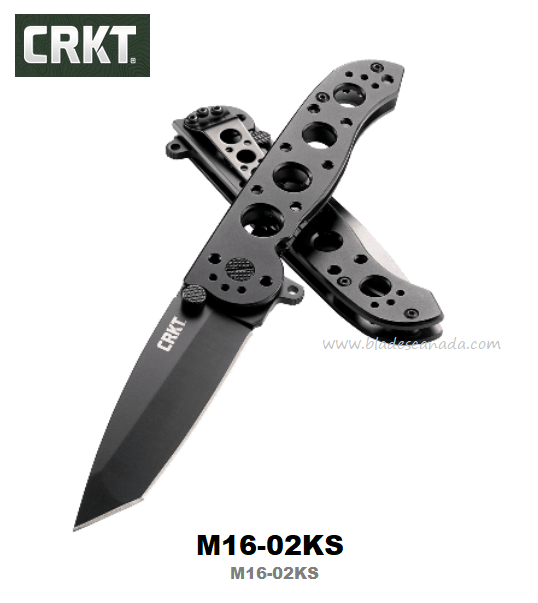 CRKT Carson Framelock Folding Knife, 12C27 Sandvik Tanto, CRKTM16-02KS