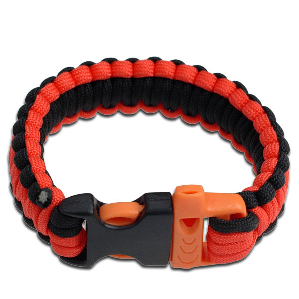 MTech Paracord Bracelet 9", Black/Orange, BROBW