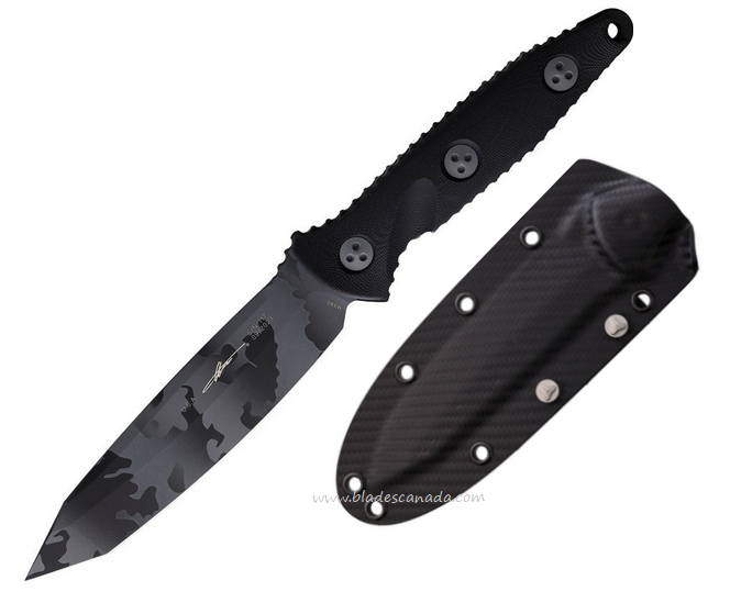 Microtech Socom Alpha T/E Fixed Blade Knife, M390 Urban Camo Finish, G10 Black, MCT1141UCS