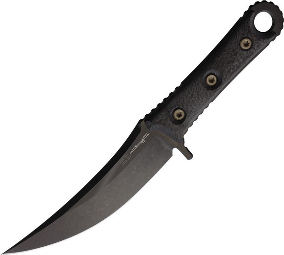 Microtech SBK S/E Fixed Blade Knife, Premium Steel Black, Carbon Fiber, 2001DLCCFS