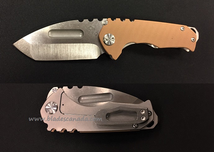 (Discontinued) Medford Praetorian Genesis G Folding Knife, D2 Tanto Tumble, G10/Titanium Tumble