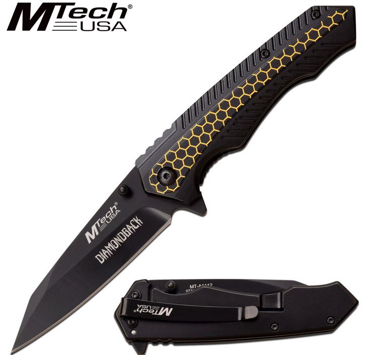 Mtech A1112HC Flipper Folding Knife, Assisted Opening, Aluminum Honeycomb