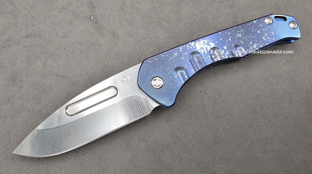 Medford Praetorian Slim Framelock Folding Knife, S45VN Tumble, Titanium Flame Ano
