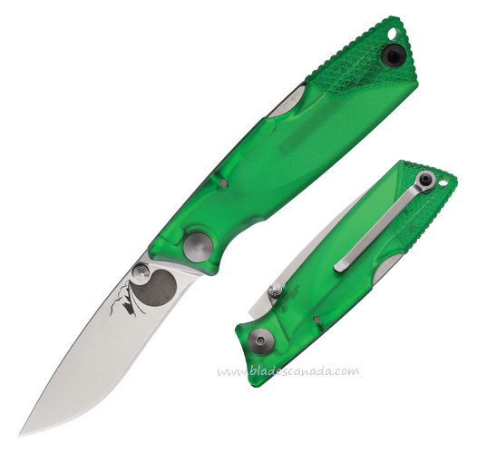 OKC Ice Series Folding Knife, 1.4116 Satin, Green Handle, ON8798GR