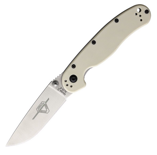 OKC RAT II Folding Knife, AUS 8 Satin, G10 Ivory, ON8861BONE