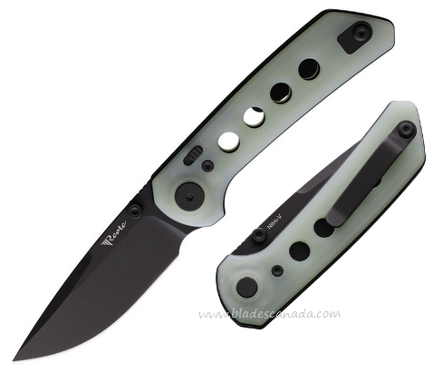 Reate PL-XT Folding Knife, Nitro-V Black, G10 Jade, REA135