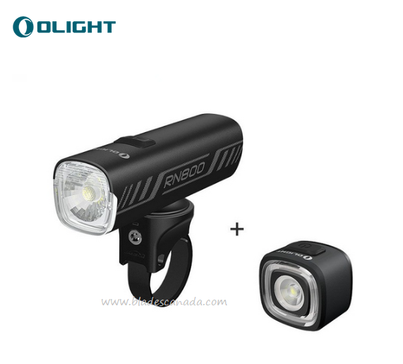 Olight RN800 & RN120 Bicycle Light with Tail Light Bundle - 800 Lumens