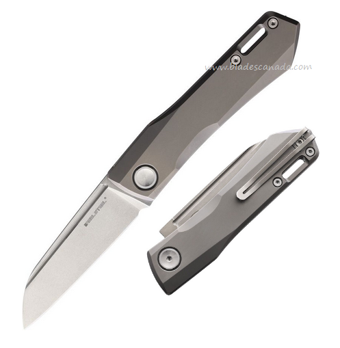 Real Steel Solis Slipjoint Folding Knife, N690, Titanium Grey, RS7061S