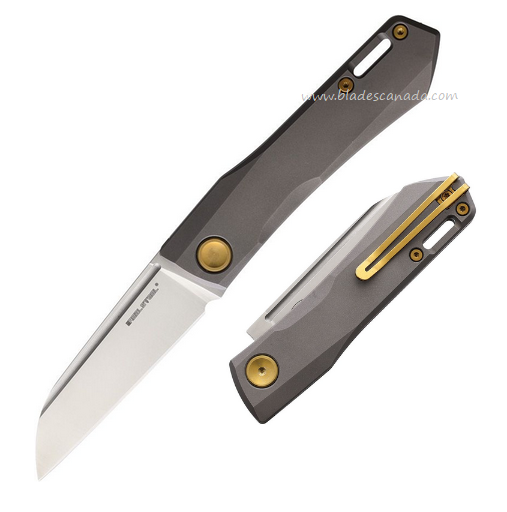 Real Steel Solis Slipjoint Folding Knife, N690 Satin, Titanium Grey, RS7062G