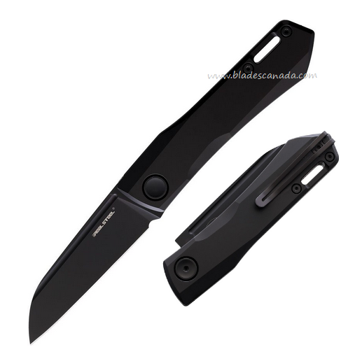 Real Steel Solis Slipjoint Folding Knife, N690 Black, Titanium Black, RS7063B