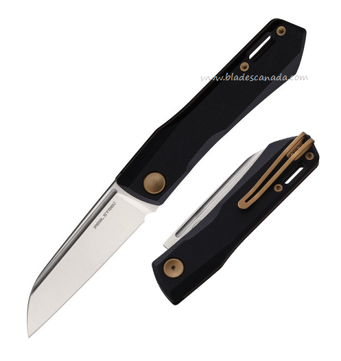 Real Steel Solis Lite Slipjoint Folding Knife, D2 Satin, G10 Black, RS7064BZ