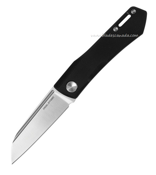 Real Steel Solis Lite Slipjoint Folding Knife, D2 Satin, G10 Black, RS7064SB