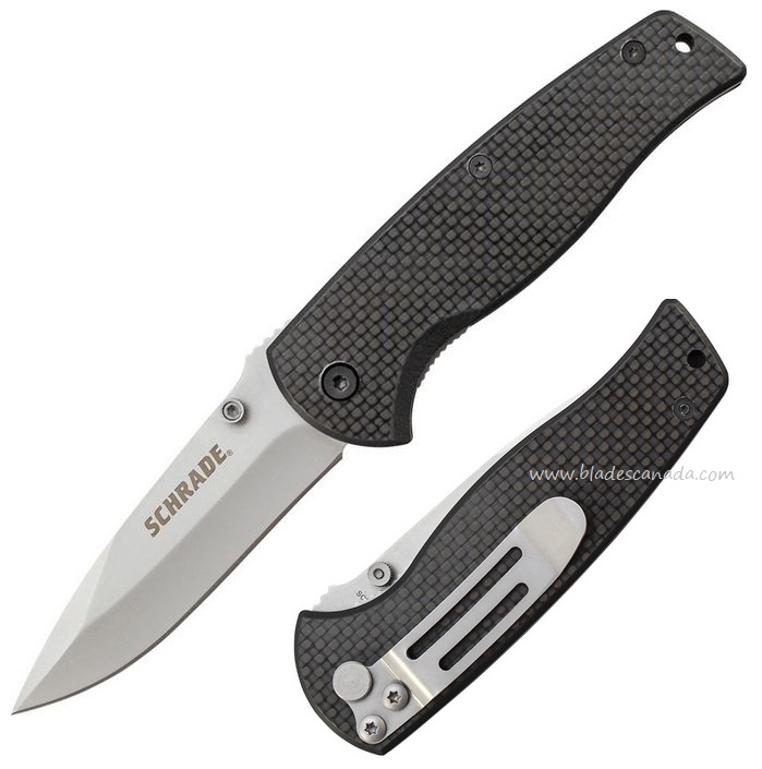 Schrade Folding Knife, Carbon Fiber Onlay, SCH403